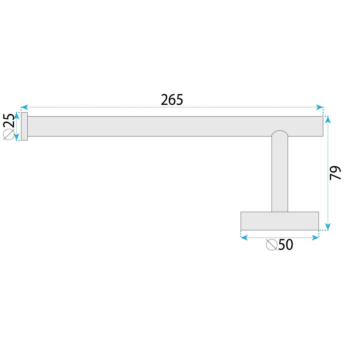 HANDTUCHHALTER Rea 6610a Modern Brush Copper - Kupferfarben, Metall (26.5/5/8cm) - REA