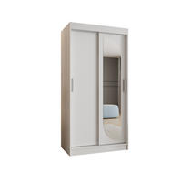 SCHWEBETÜRENSCHRANK 200/120/62 2-türig - Silberfarben/Weiß, Holz (120/200/62cm) - MÖBEL KRYSPOL