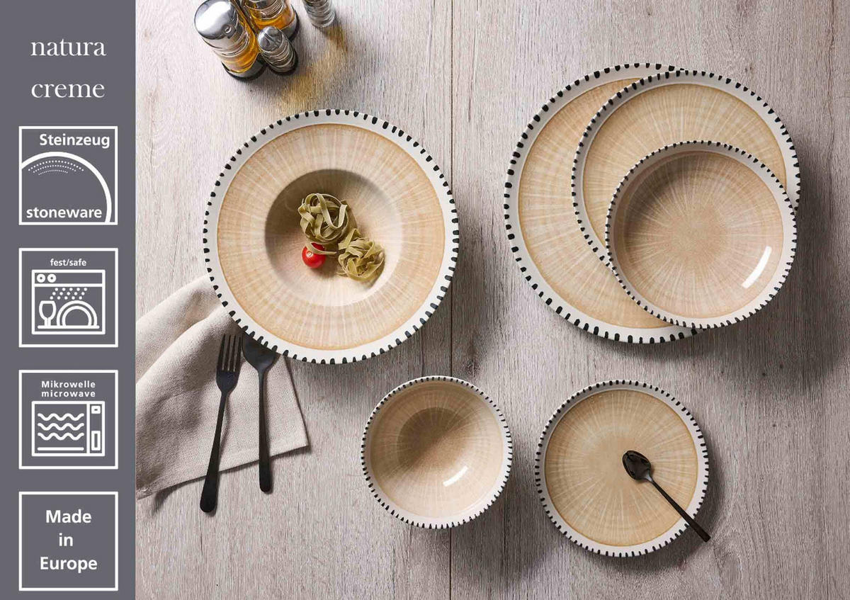 SUPPENTELLER Natura Creme ø 21 cm 6er Set - Creme, Keramik (21cm) - Ritzenhoff Breker