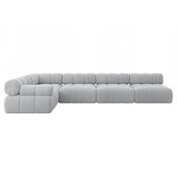 ECKSOFA modulares Sofa Mende-L3 - 380x190x70 cm Grau Cord - Grau, Holzwerkstoff/Textil (380/190cm) - ALTDECOR