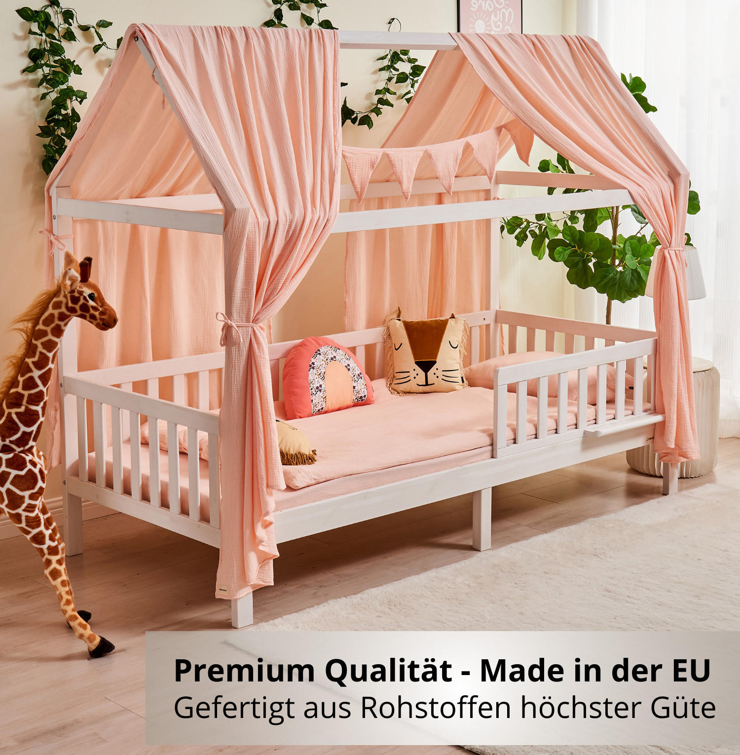 HAUSBETT CLOUD - Weiß, Holz (90/200cm) - Alavya Home