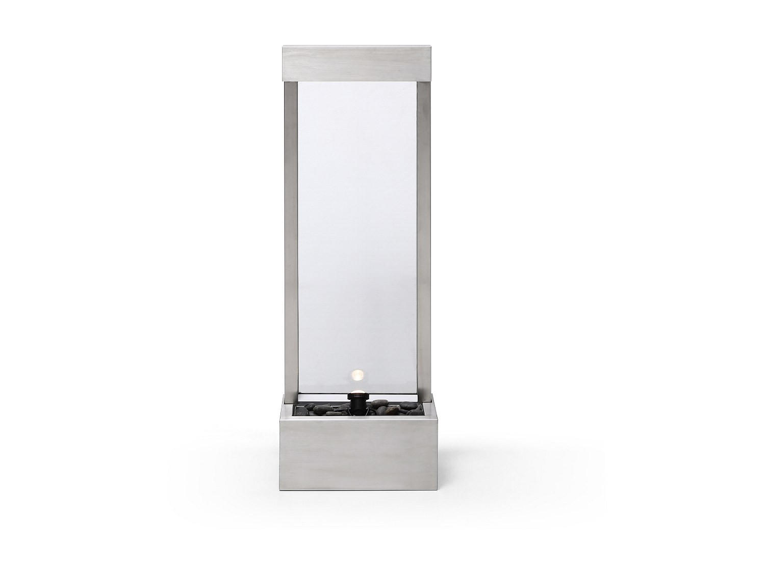 Vente-Unique Gartenbrunnen Silber 39x108x22 cm