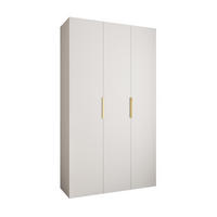 DREHTÜRENSCHRANK 245,5/140/50 3-türig - Goldfarben/Weiß, Holz/Metall (140/245.5/50cm) - Abiks Möbel
