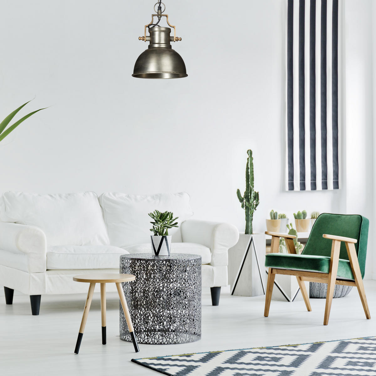 HÄNGELEUCHTE - Anthrazit, Metall (21/21/130cm) - Relaxdays