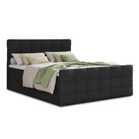BOXBETT Best Lux - 180x200 - schwarz (Inari 100, Webstoff) - Schwarz, Holz/Holzwerkstoff (180/200cm) - Sofnet