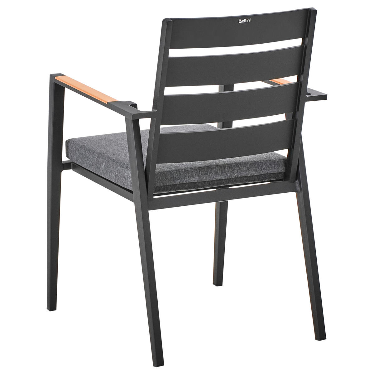 GARTENMÖBEL-SET 4-Sitzer Schwarz Metall Maletto/taviano - Schwarz, Metall - Beliani
