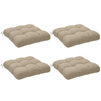 SESSELAUFLAGEN Khaki 4 Stück - Beige, Kunststoff (48/10/48cm) - GiPP