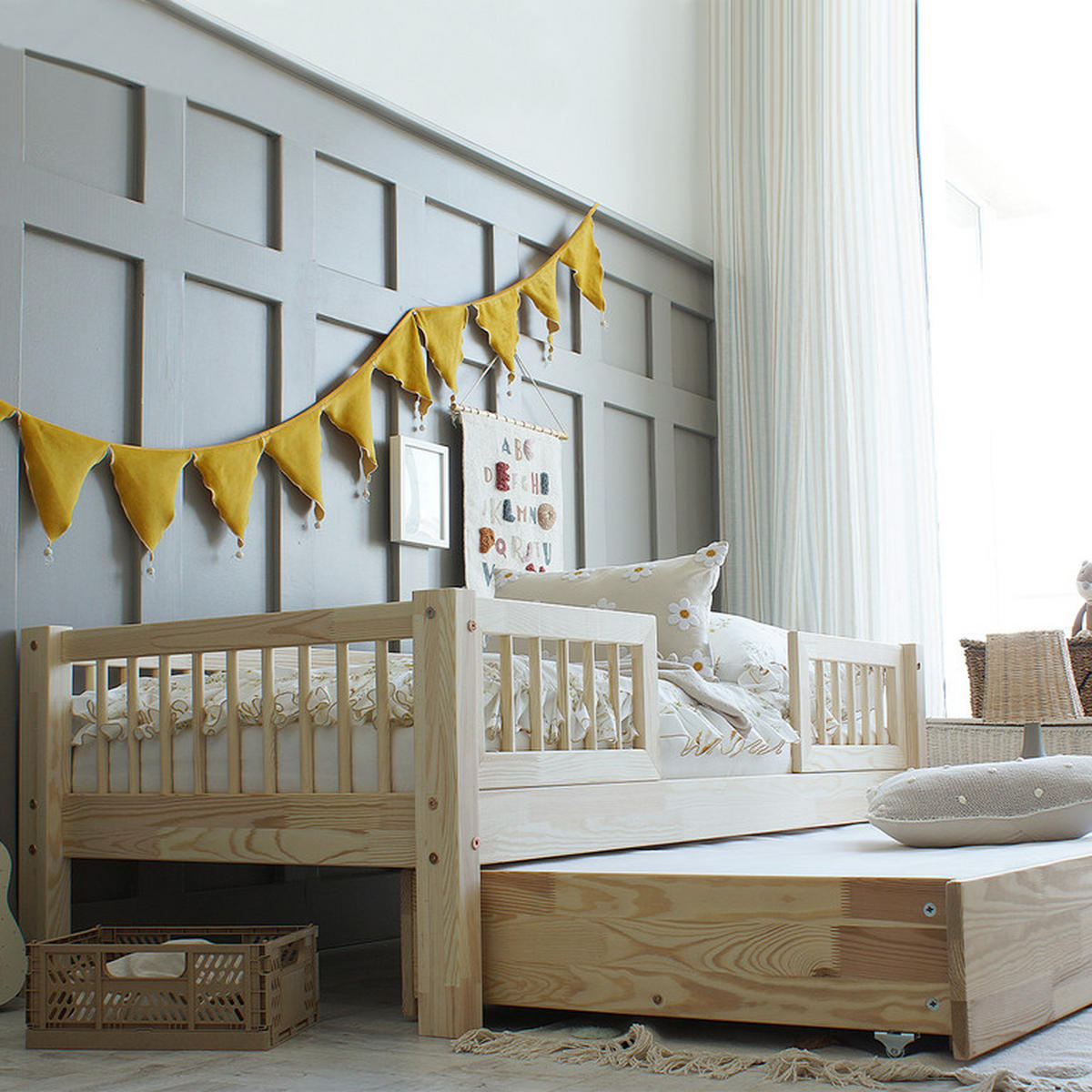 POSTEL 90/190 Adèle Přírodní dřevo - hnědá, dřevo (90/190cm) - Petits-meubles