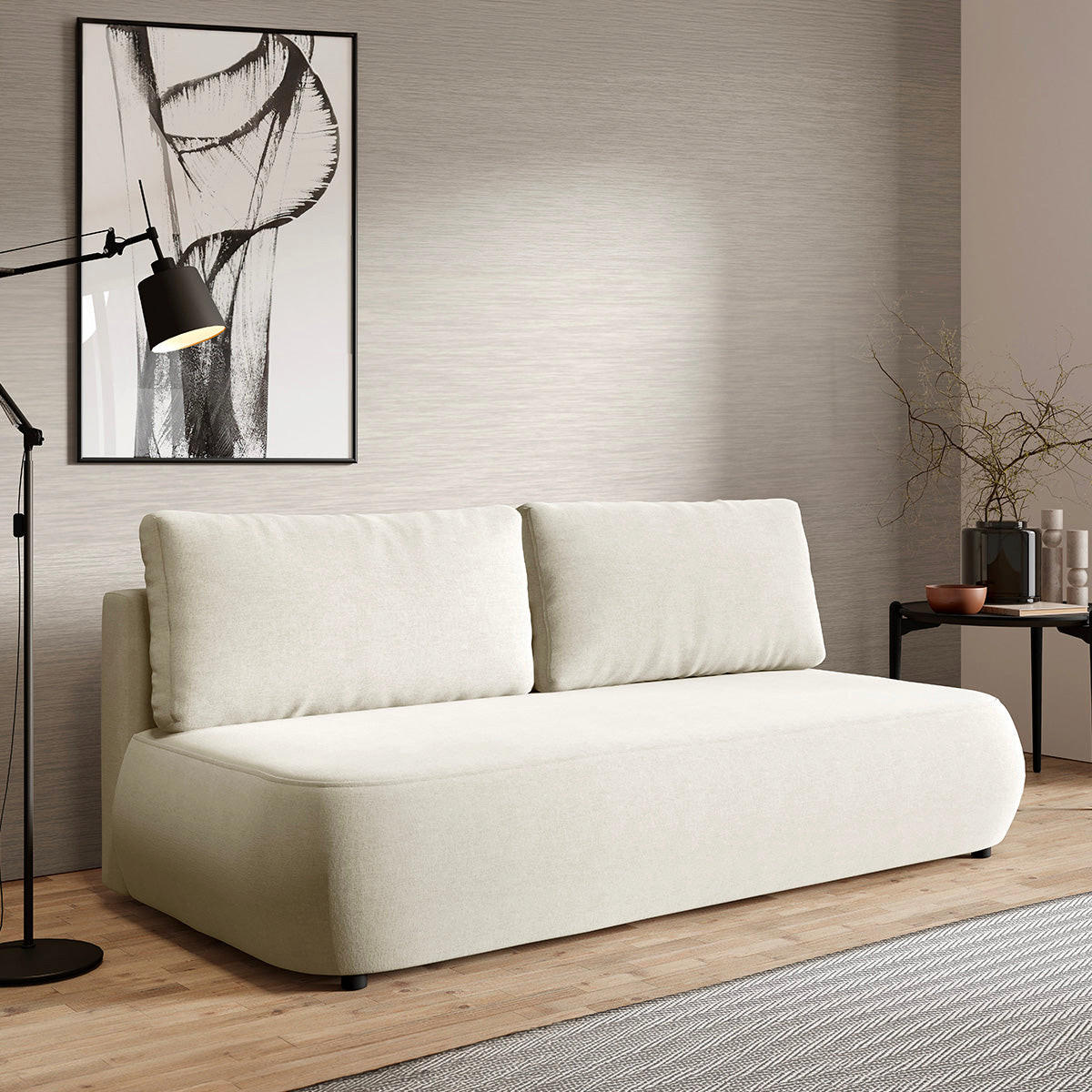 SOFA Antonio 3 Sitzplätze Weiß - Weiß, Holz (210/82/106cm) - Petits-meubles