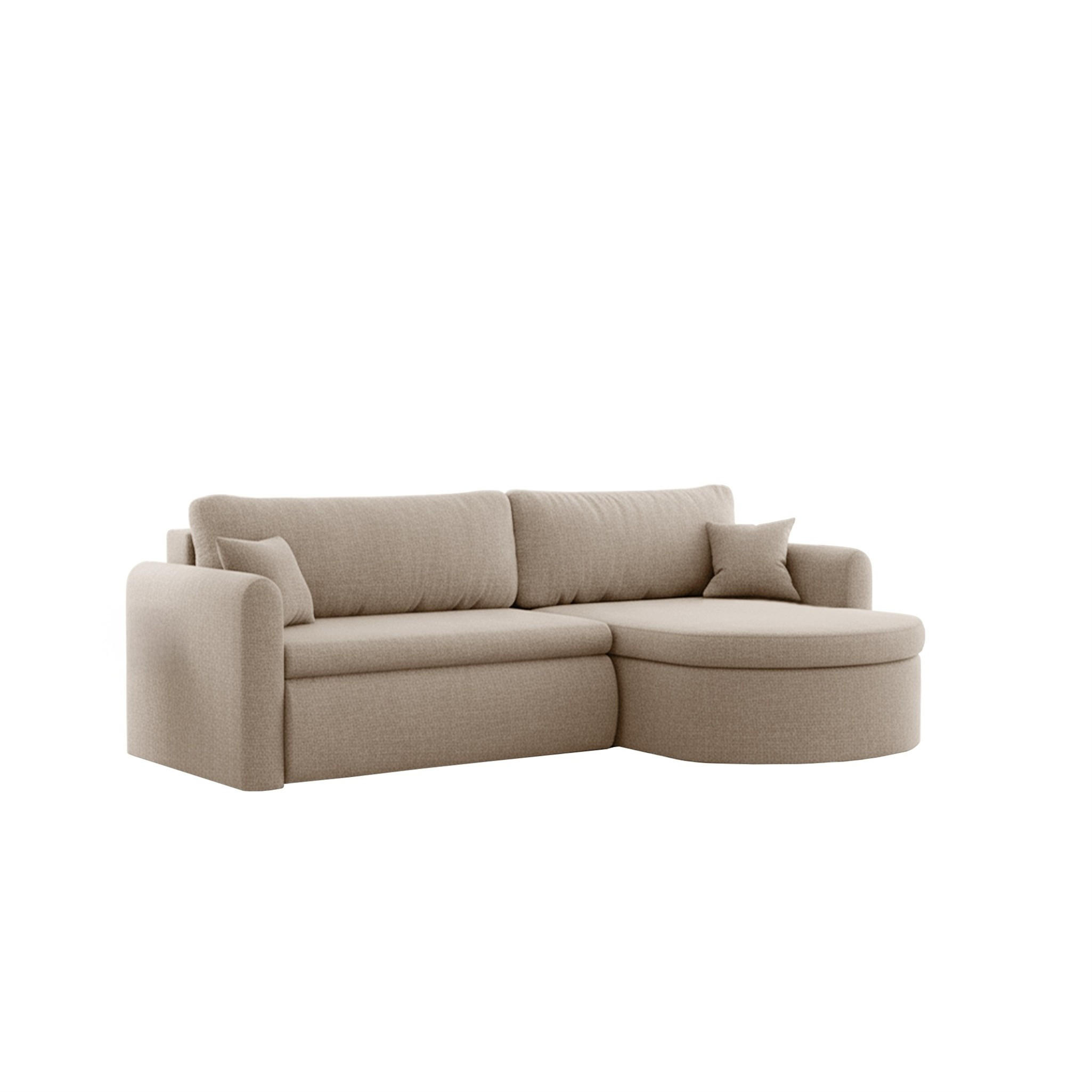 Fun Möbel Ecksofa Hellbraun 250x160 cm