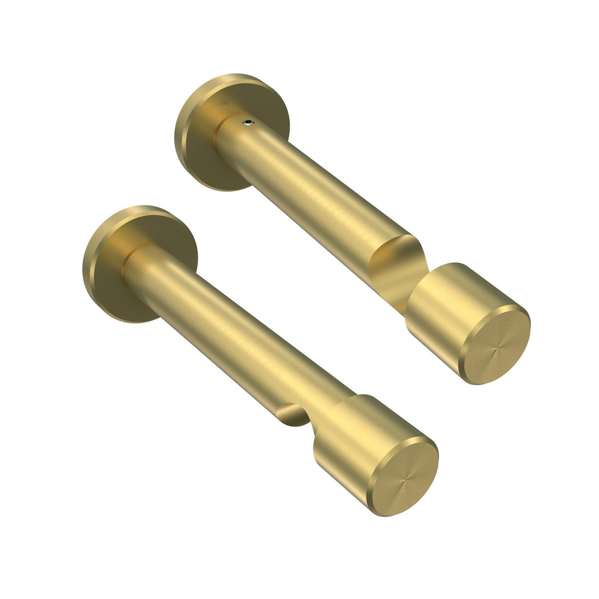 GARDINENSTANGE INNENLAUF Prestige Mavell 260 cm (geteilt in 2 x 130 cm), 1-läufig, 20 mm Ø Messing-Optik - Messingfarben/Goldfarben, Metall (260cm) - INTERDECO