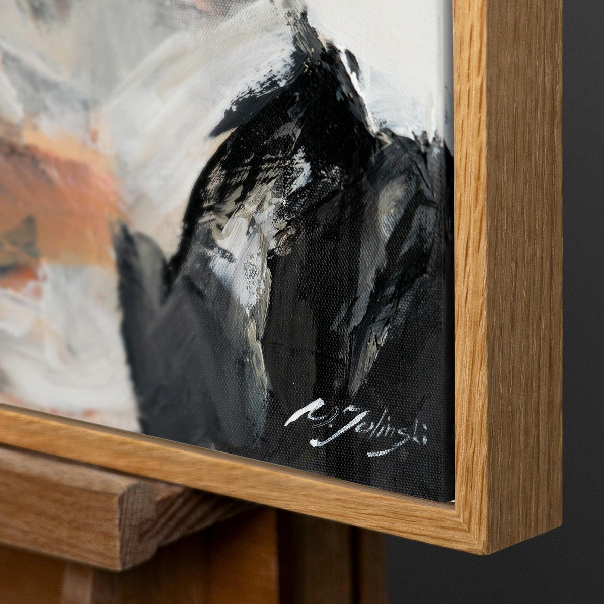 GEMÄLDE Schaffung Schattenfugenrahmen Eichefarben 180x120 cm - Eichefarben, Holz (180/120cm) - YS-art gallery