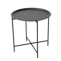 BEISTELLTISCH Rocko Ø 46 cm - Schwarz, Metall (46/46/46cm) - Boltze Home