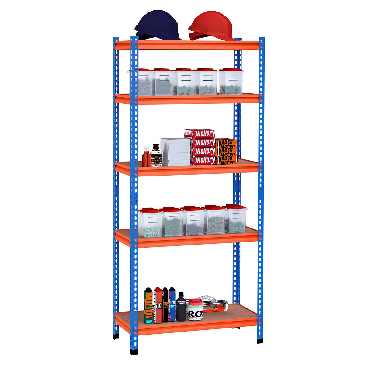 REGAL DE-18483 Blau/Orange - Blau, Metall (40/182/80cm) - ComfortXL