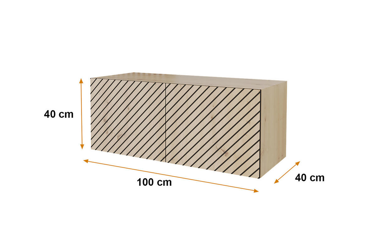 LOWBOARD SENI-W 100x40x40 cm - Artisan - Eiche Artisan, Holzwerkstoff (100/40/40cm) - ALTDECOR