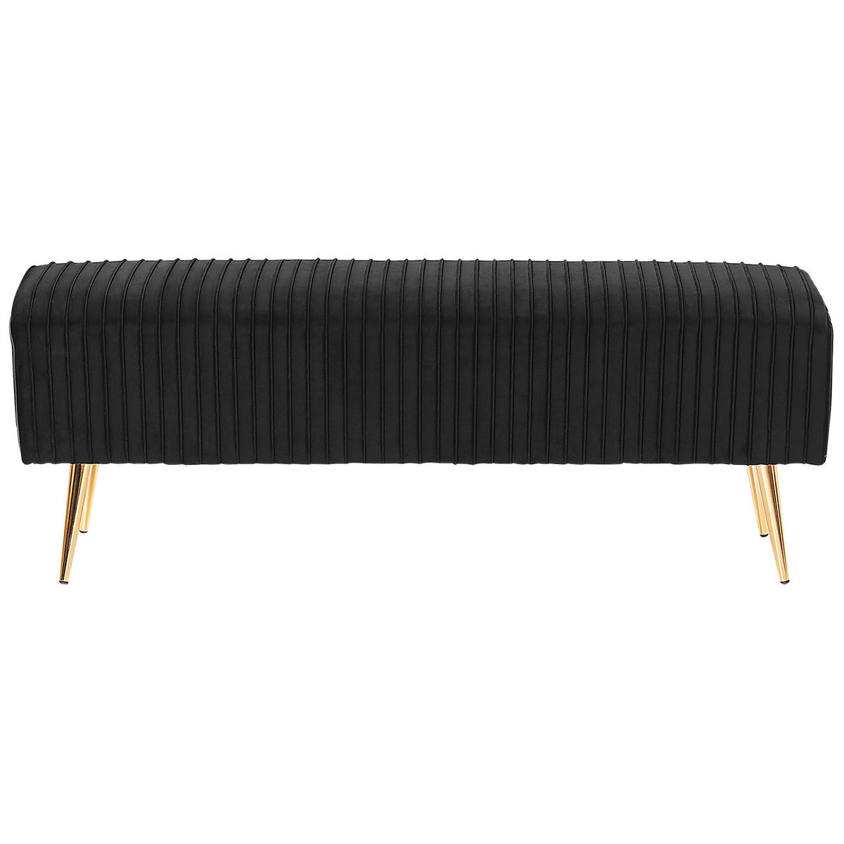 BANK Schwarz Paterson - Goldfarben/Schwarz, Textil (118/42/40cm) - Beliani