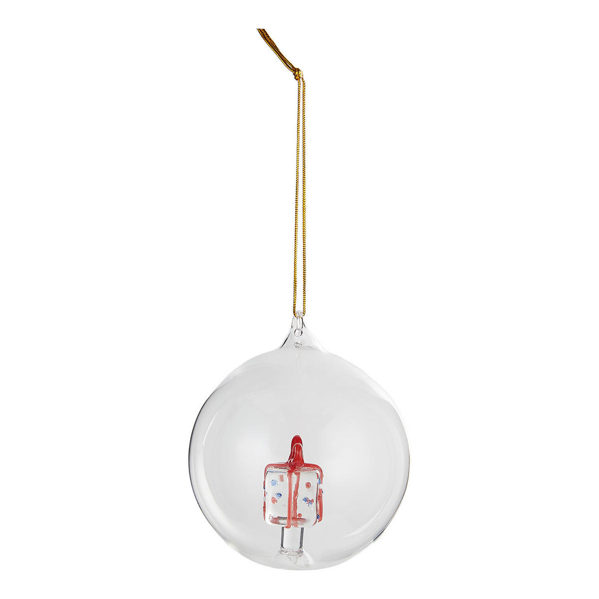 CHRISTBAUMKUGEL Hang On Geschenk - Transparent, Glas (8/8/9cm) - Butlers