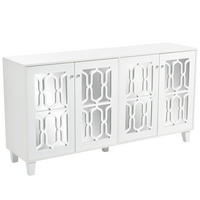 ANRICHTE mit 4 Türen 160 x 40 x 84 cm Weiß MDF - Weiß, Holzwerkstoff (160/84/40cm) - Meubliv