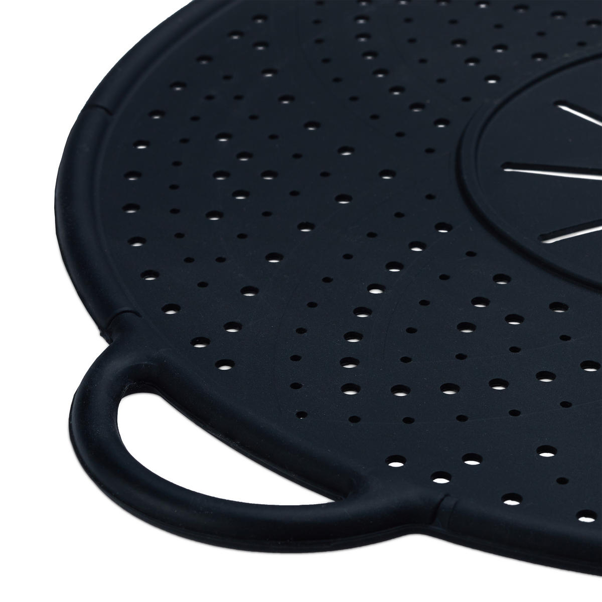 ÜBERKOCHSCHUTZ - Schwarz, Kunststoff/Metall (31/36.5/1cm) - Relaxdays