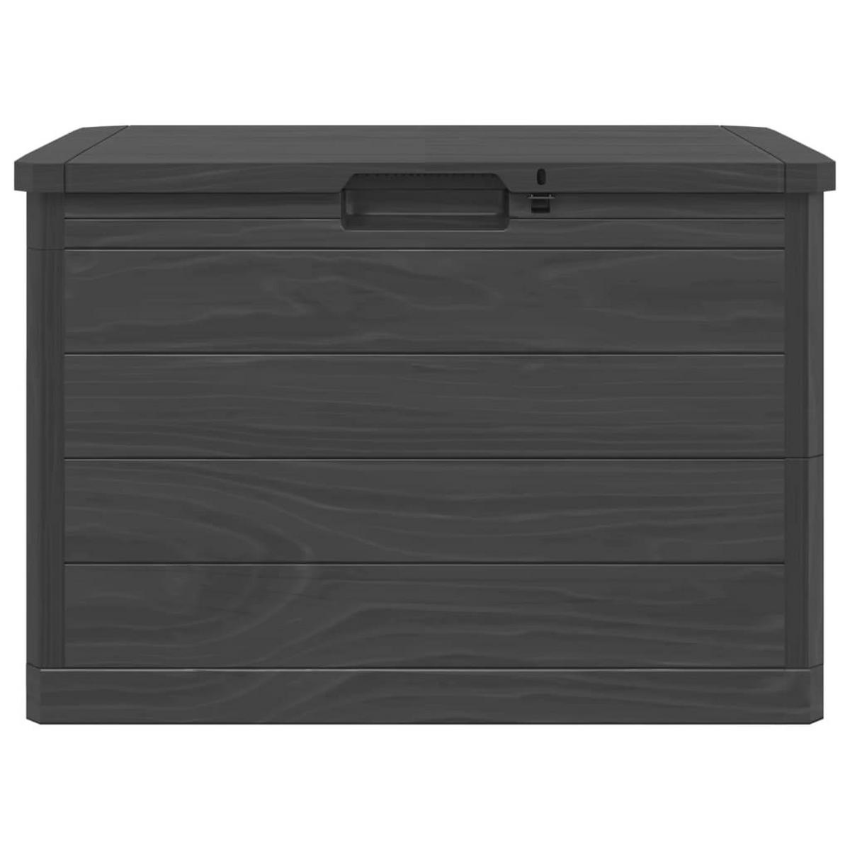 OUTDOOR-KISSENBOX Anthrazit 77.5/44.5/53 Cm Polypropylen - Anthrazit, Kunststoff (77.5/53/44.5cm) - vidaXL