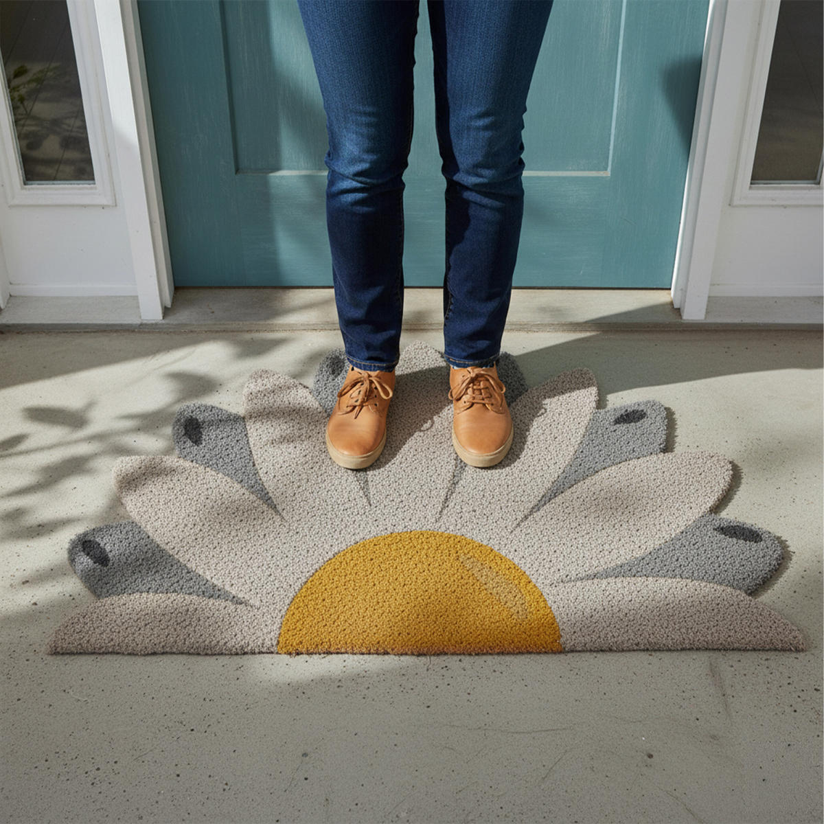 FUSSMATTE - Multicolor, Kunststoff/Textil (80/50cm) - Relaxdays