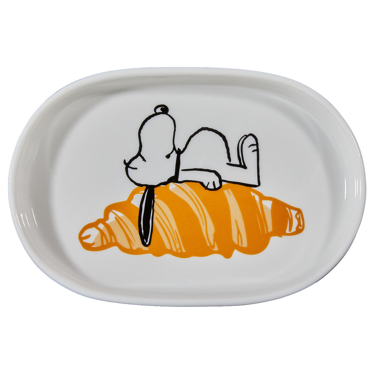 DEKOTELLER Peanuts Snoopy auf Croissant - Weiß, Keramik (2cm) - Butlers