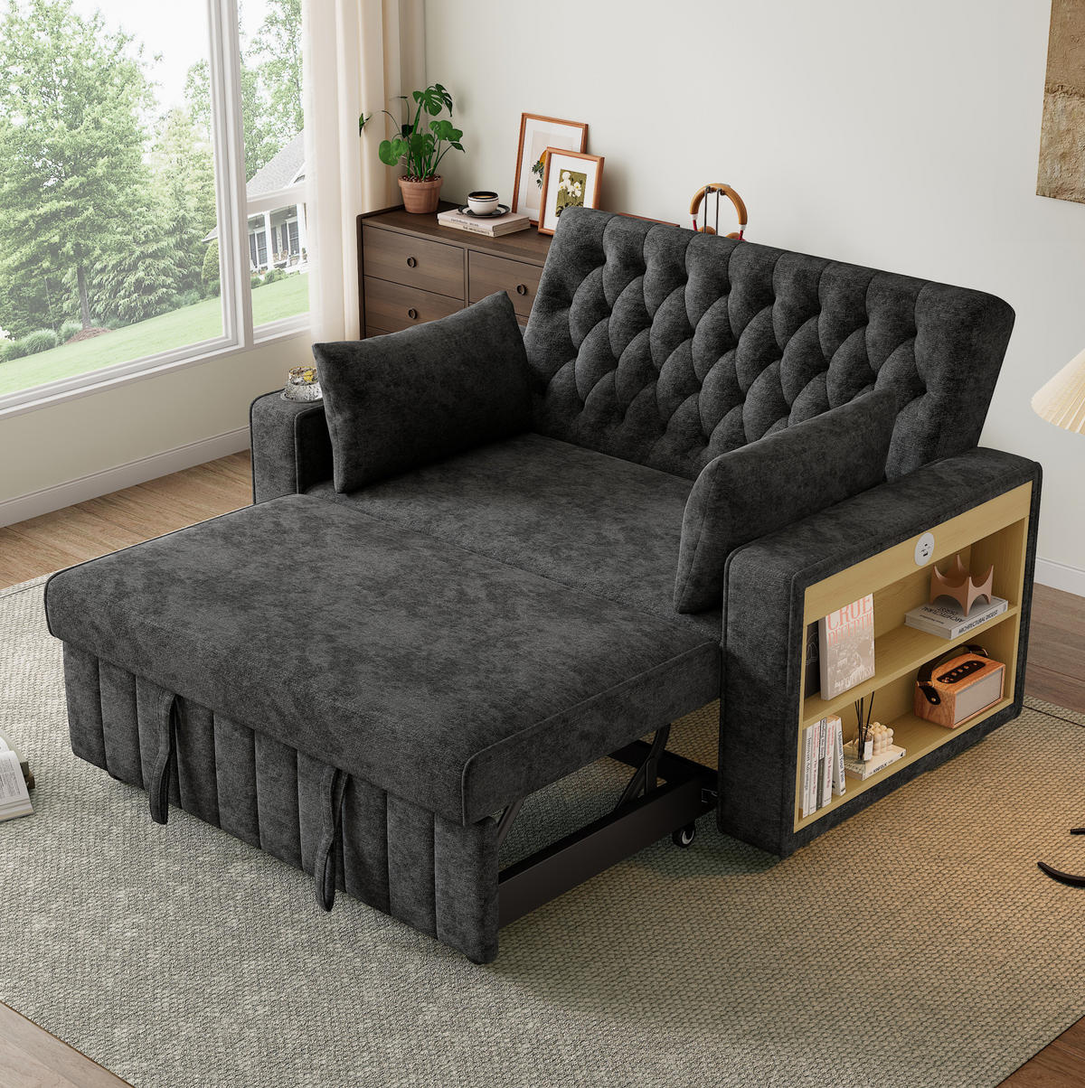 SCHLAFSOFA mit Schlaffunktion 140 x 137 cm Chenille Gray - Grau, Metall (137/84/140cm) - Meubliv