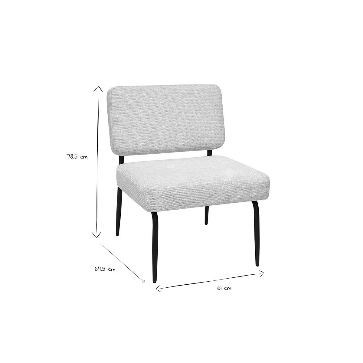 Thumbnail - Miliboo Sessel, Beige, Textil, 64.5x78.5x61 cm, Wohnzimmer, Sessel, Polstersessel