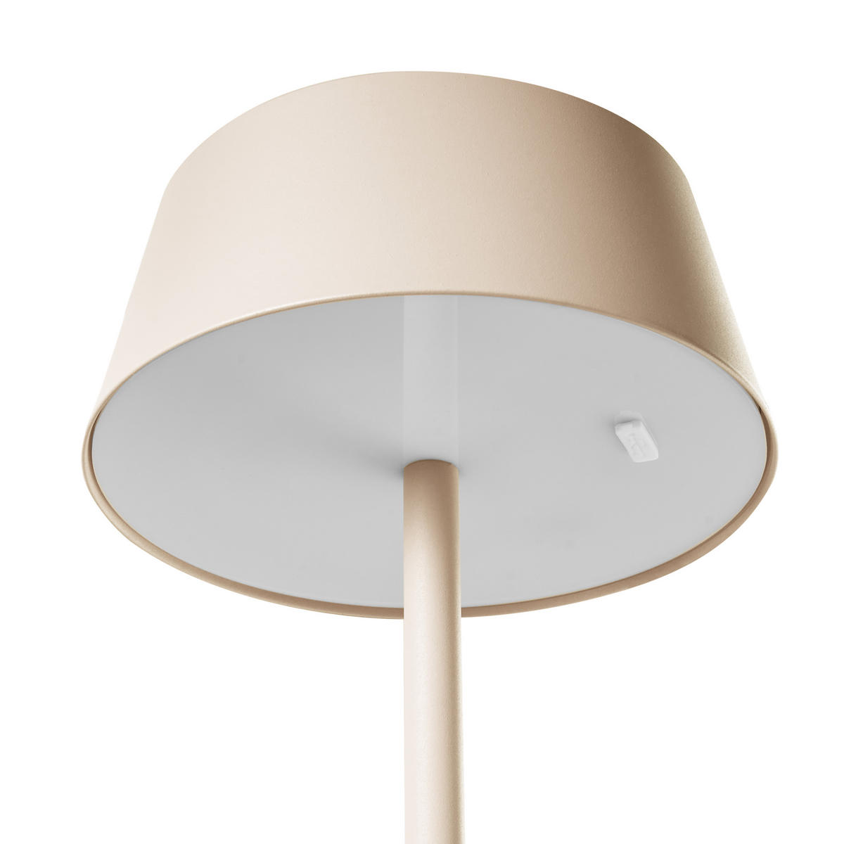 KABELLOSE LED Tischlampe mit Dimmer Metall Beige Guder - Beige, Metall (15/15/36cm) - Beliani