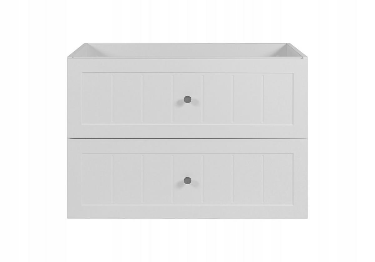 WASCHBECKUNTERSCHRANK GUSTO 160cm mit Arbeitsplatte Farbe: Matt Schwarz Matt Weiß - Schwarz/Weiß, Holzwerkstoff (160/58/46cm) - Rodan