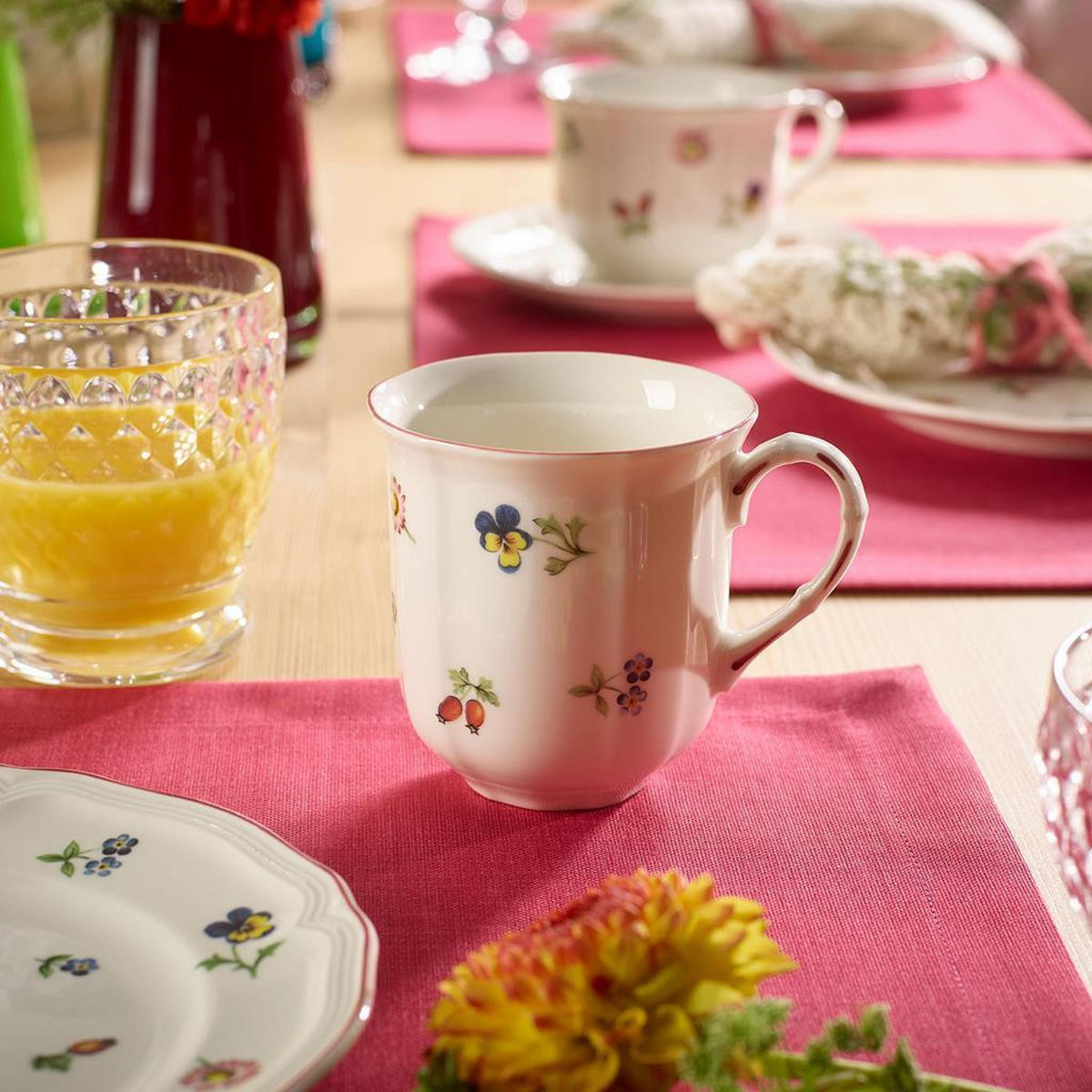 FRÜHSTÜCKS-SET Petite Fleur bunt 18er Set - Multicolor, Keramik (1/1/1cm) - Villeroy & Boch