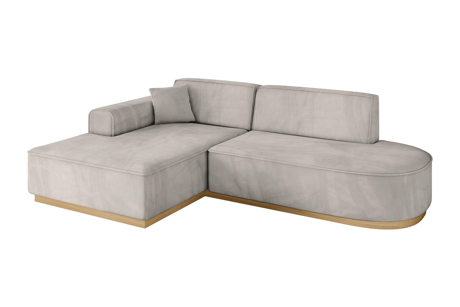 ECKSOFA Ottomane Links IREA-L1-v2 - 234x171x83 cm Hellbraun - Hellbraun, Holzwerkstoff/Textil (234/171cm) - ALTDECOR