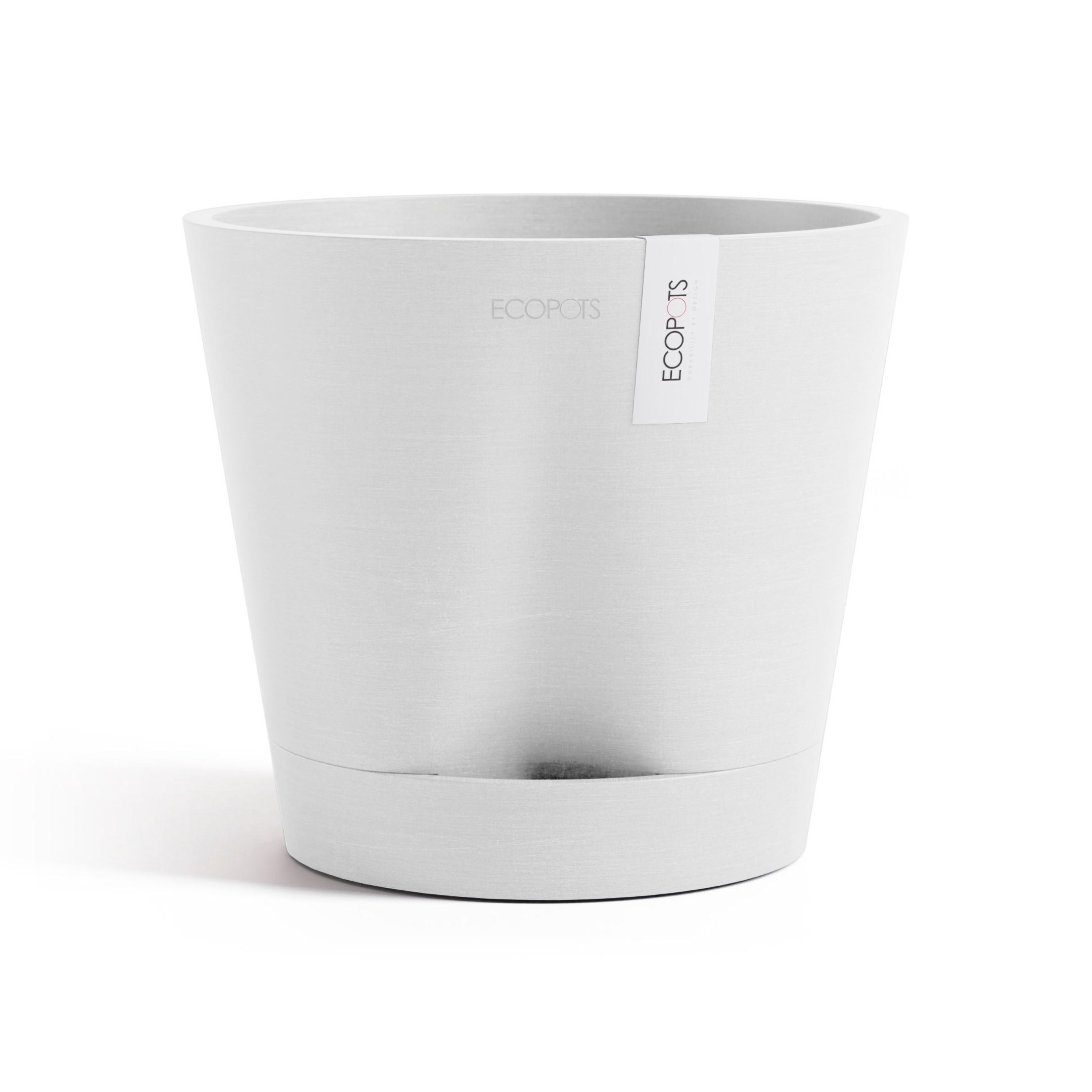 Ecopots Blumentopf Weiß 17.7 cm