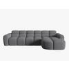 ECKSOFA rechts Lisa aus strukturiertem Stoff grau 4 Sitzplätze - Grau, Textil (170/310cm) - Micadoni