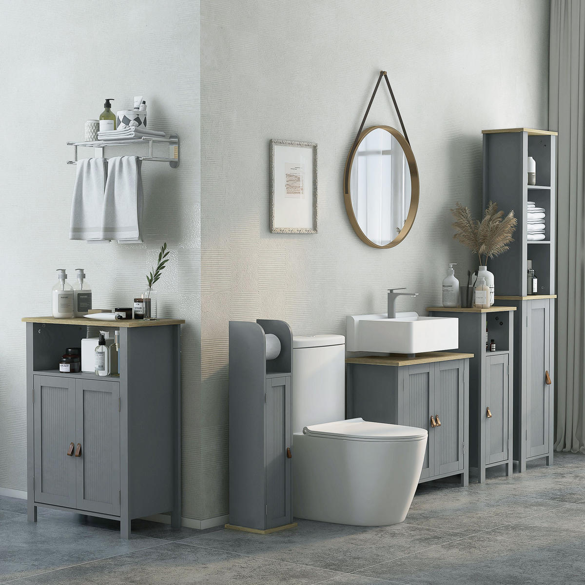 HÄNGESCHRANK Grau 1 Stück - Grau, Kunststoff (60/60/30cm) - GiPP
