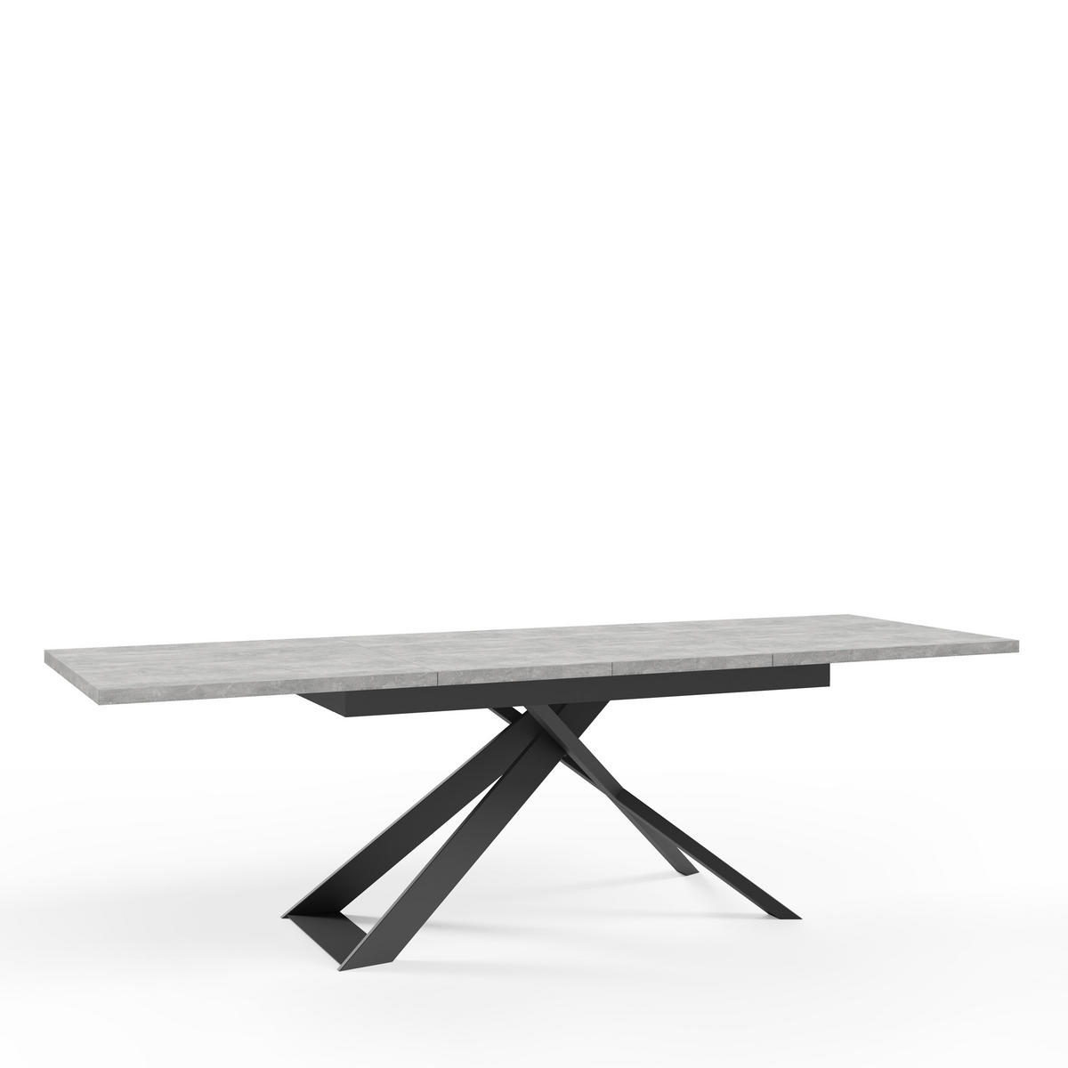 ESSTISCH DANTE Ausziehbar 170 - 270 / 90 x 77 cm - Schwarz/Grau, Holz (170/90/77cm) - MASSENO