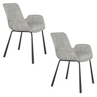 ESSZIMMERSTUHL Brit Grau - 2 er Set - Grau, Textil (59/79/62cm) - Zuiver
