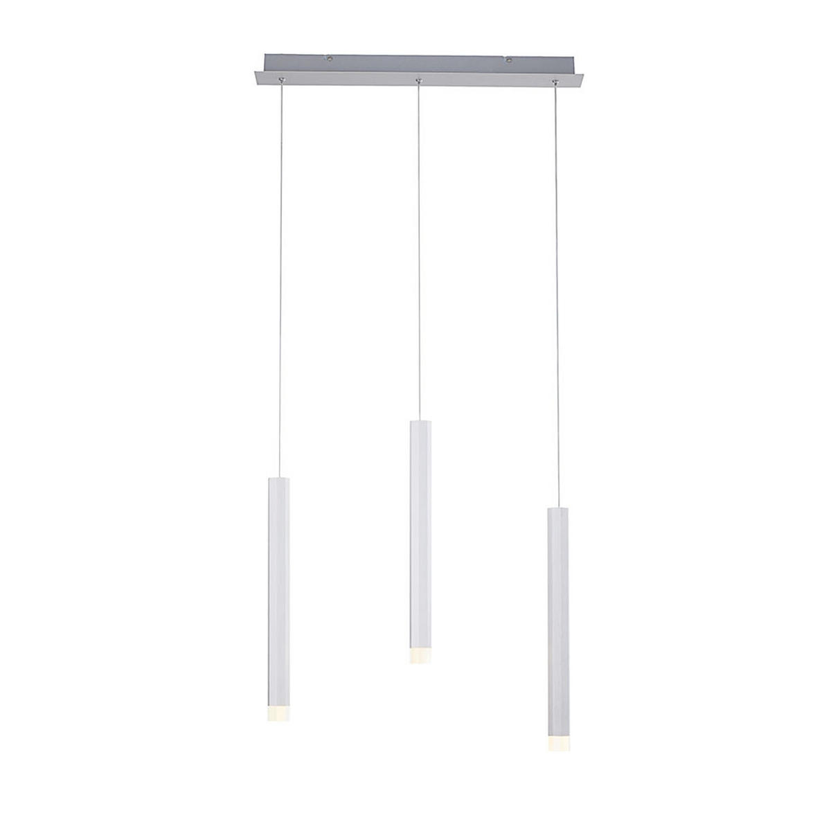 LED HÄNGELEUCHTE Aluminium Silber warmweiß - Silberfarben, Metall (55/8/120cm)