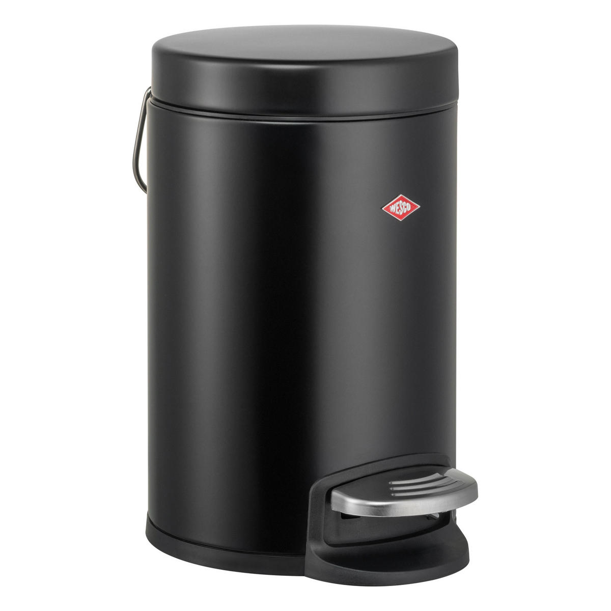 KOSMETIKEIMER 113 Schwarz matt - Schwarz, Metall (17/26.5/17cm) - Wesco