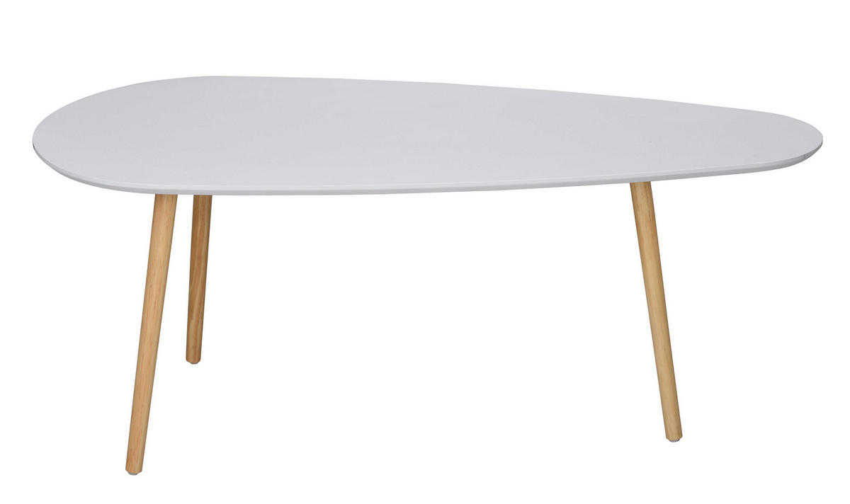 BEISTELLTISCH in weiß und in Holzoptik - 3er set - 103/50/42 cm - Weiß, Holzwerkstoff (103/50/42cm) - Calicosy