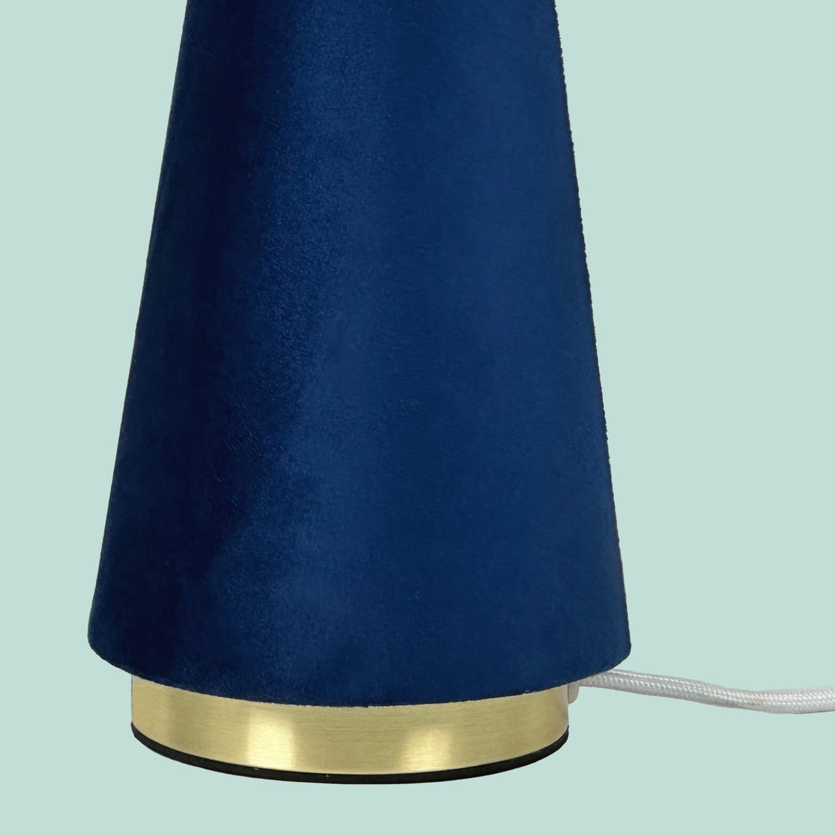 TISCHLAMPE - Dunkelblau, Textil/Metall (30/30/47cm) - Relaxdays