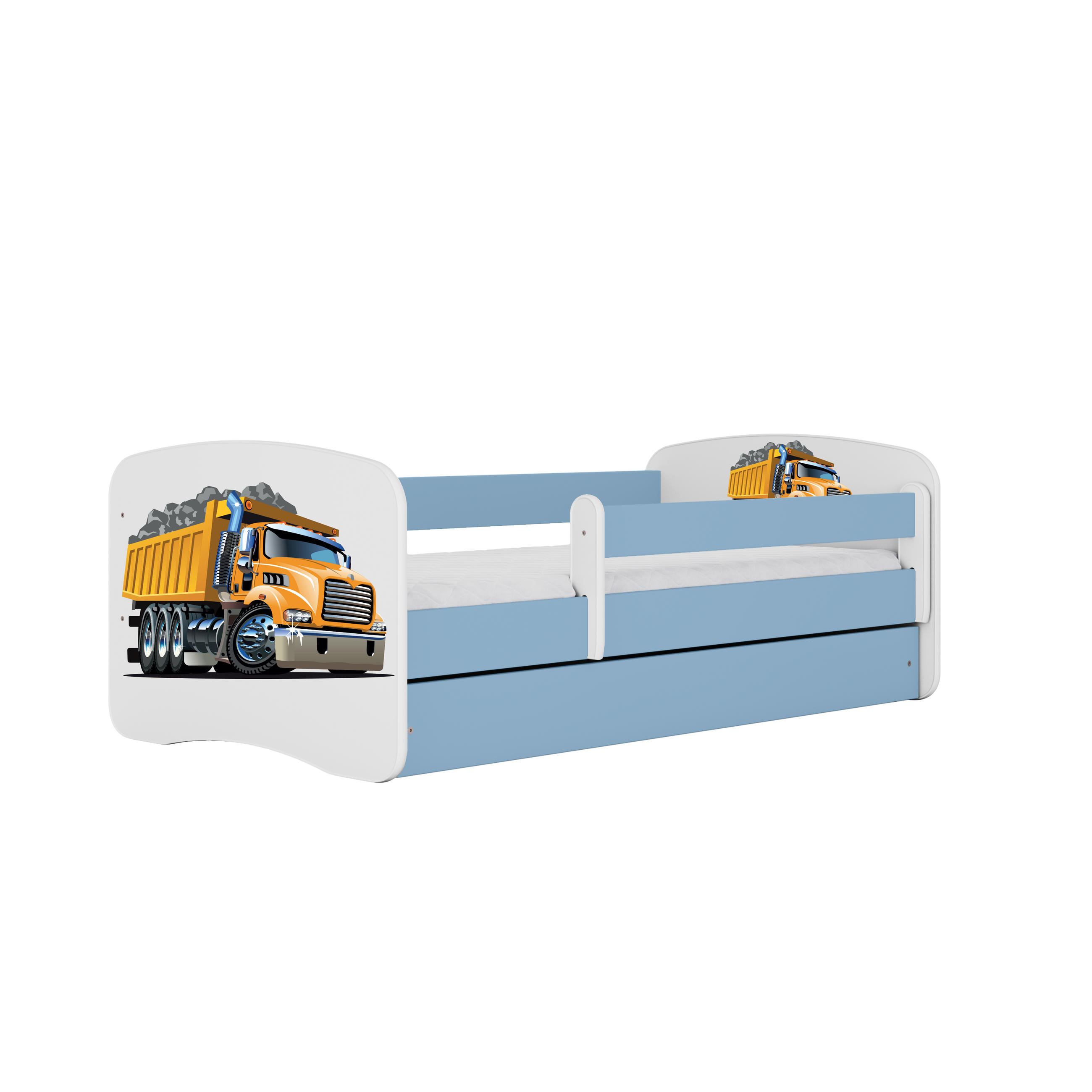 KINDERBETT Lastwagen mit Schublade 160/80 90/61/164 - Blau, Holzwerkstoff (80/160cm) - RAUMHIRSCH FURNITURE