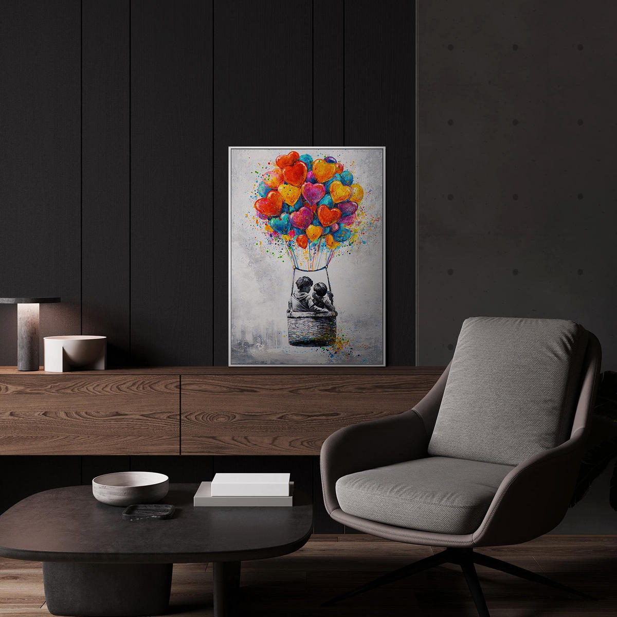 GEMÄLDE Flugreise Schattenfugenrahmen Weiß 70x50 cm - Weiß, Holz (70/50cm) - YS-art gallery