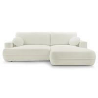 ECKSOFA Fuerro Weiß Strukturstoff - Schwarz/Weiß, Kunststoff/Textil (168/260cm) - Selsey