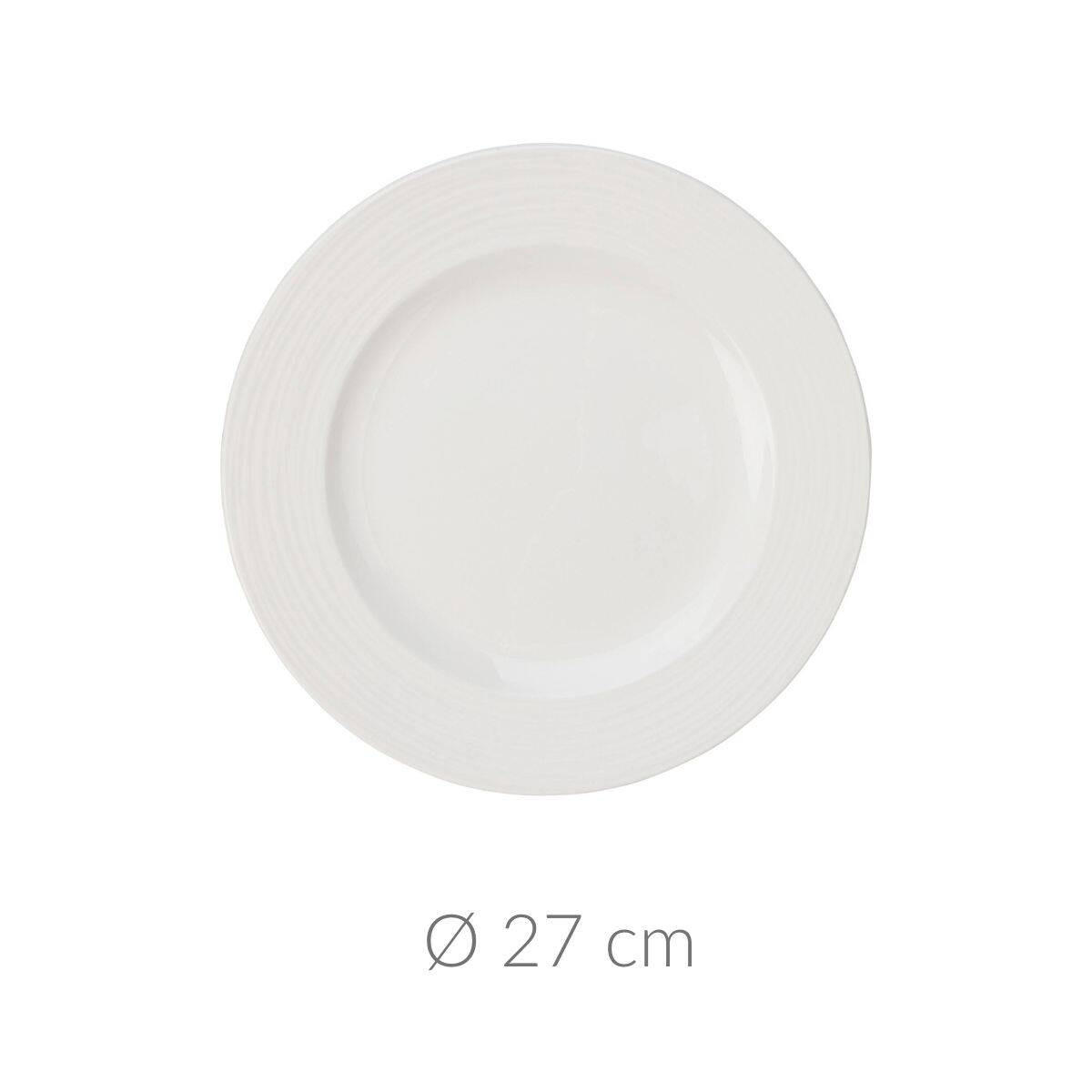 ESSTELLER Porzellan Ø 27 cm - Weiß, Keramik (27cm) - Siaki
