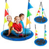 NESTSCHAUKEL bis 150 kg, 100 cm Durchmesser - Blau, Textil (100/160/100cm) - Luverno