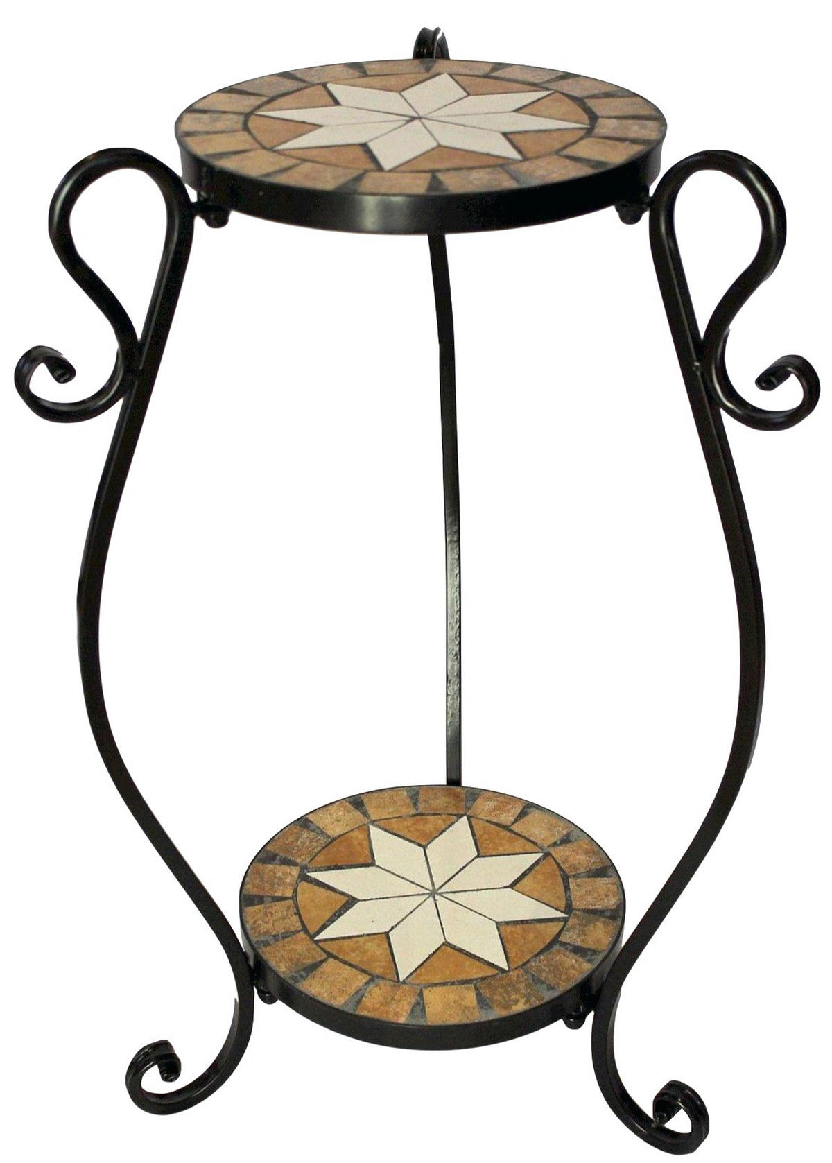 BLUMENHOCKER Metall Merano Rund 61 cm 12019 - Schwarz, Metall (38/61/38cm) - DanDiBo
