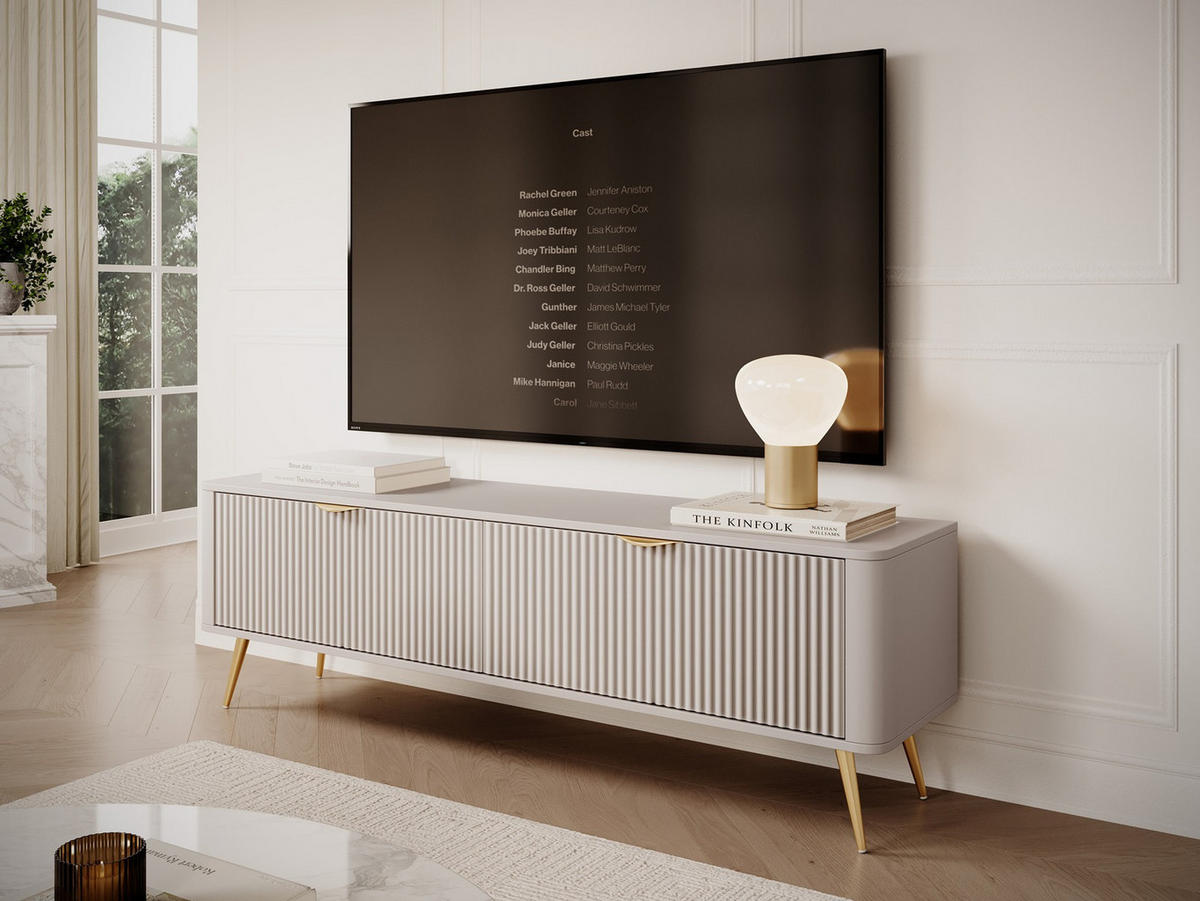 TV-SCHRANK zweitürig BELLO Beige - Beige, Holzwerkstoff (163/51/38cm) - Compleo24