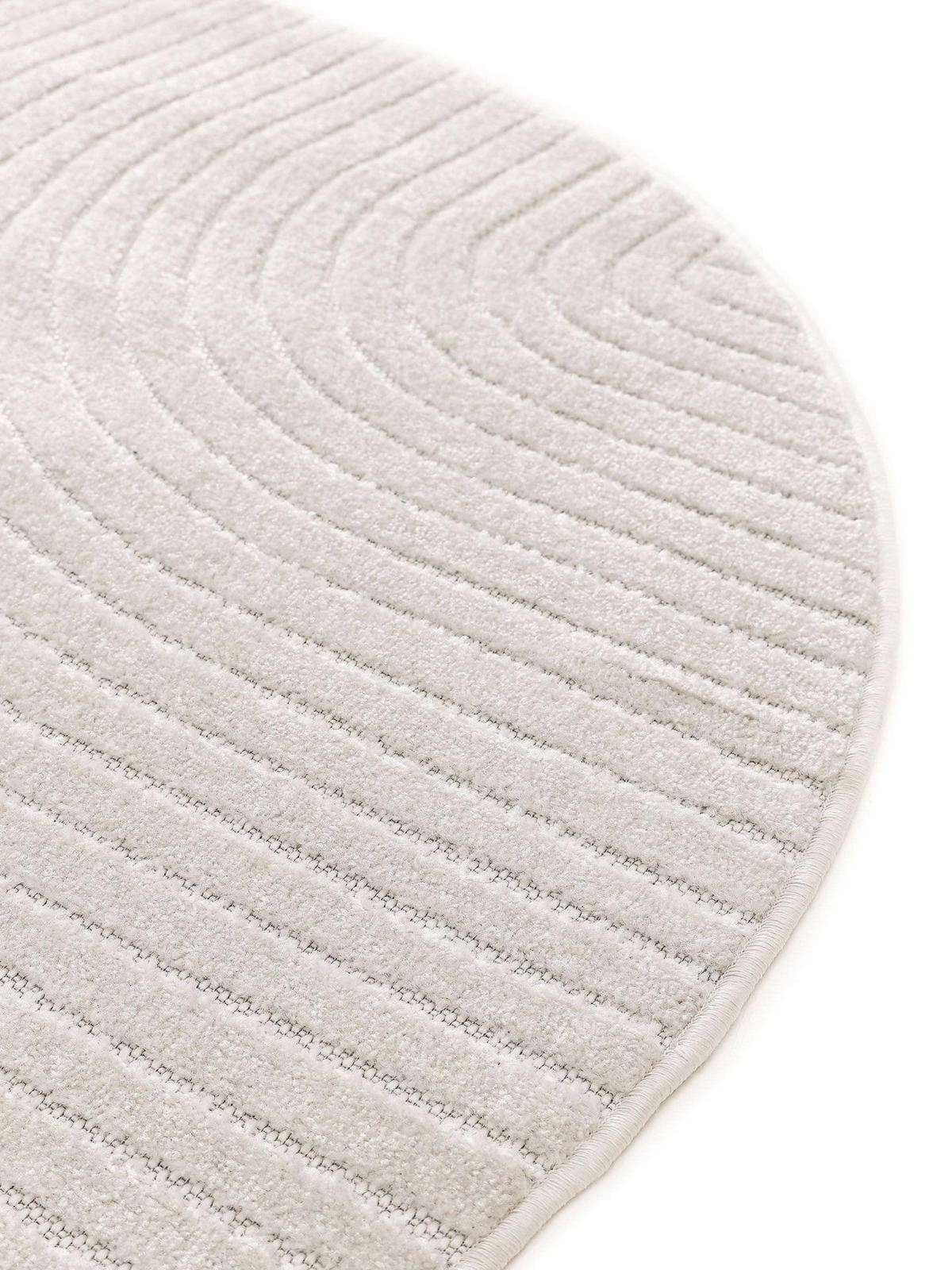 VNITŘNÍ a venkovní kulatý koberec Mars Krémová ø 160 cm - béžová, plast/přírodní materiály (160/1cm) - KUNSTLOFT