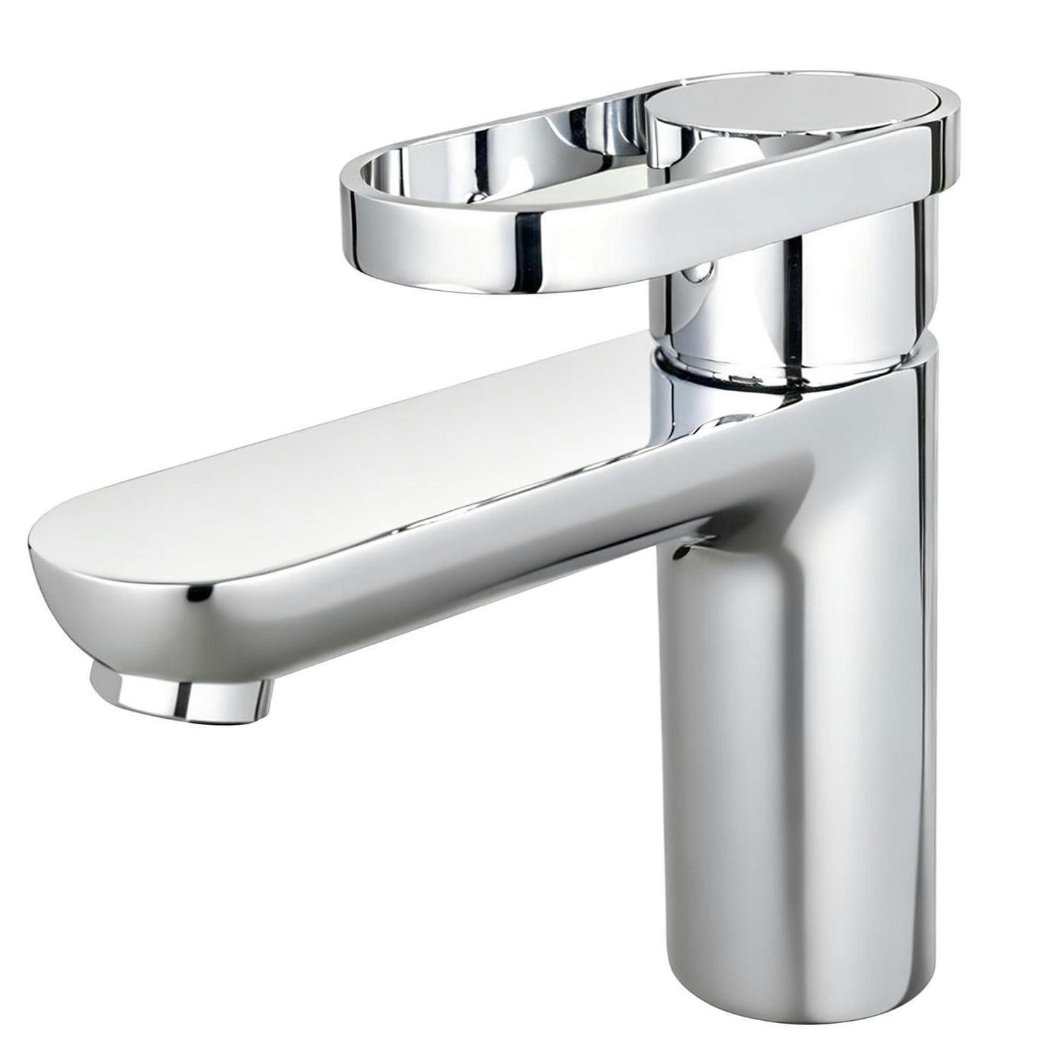 WASCHTISCHARMATUR Einhebelmischer Chrom Wassersparend 83 mm Auslaufhöhe - Silberfarben, Metall (11.2/14.7/16.5cm)
